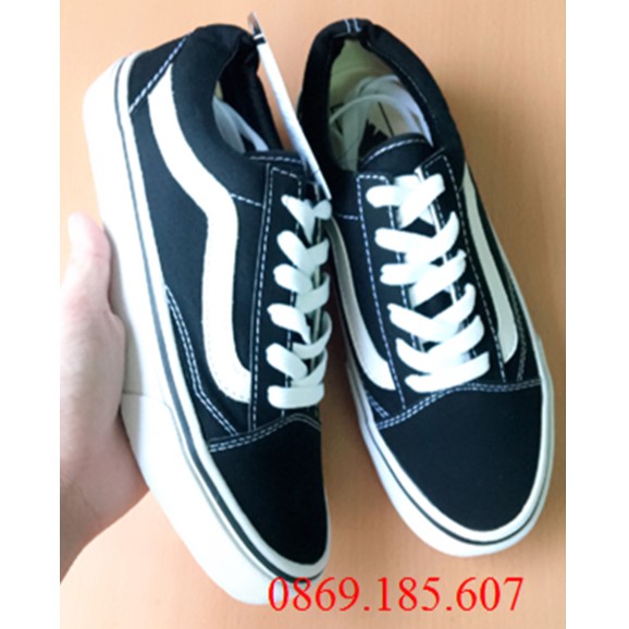 [ Nhung + Da Lộn] Giày Thể Thao Old Skool Đen Trắng | BigBuy360 - bigbuy360.vn