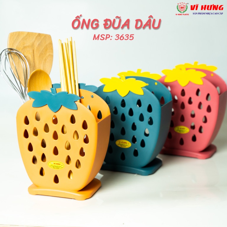 Ống Đũa - Ống Cắm Bút - Hình Trái Dâu