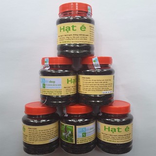 (Bán sỉ) 06 Lọ Hạt é sạch, loại 1 -150gr (Công dụng thanh nhiệt, giải độc, giảm cân, nhuận tràng) -NPP HS shop