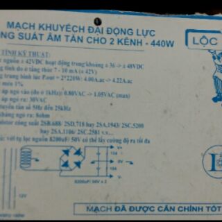 Bo mạch công suất 440w 12 sò