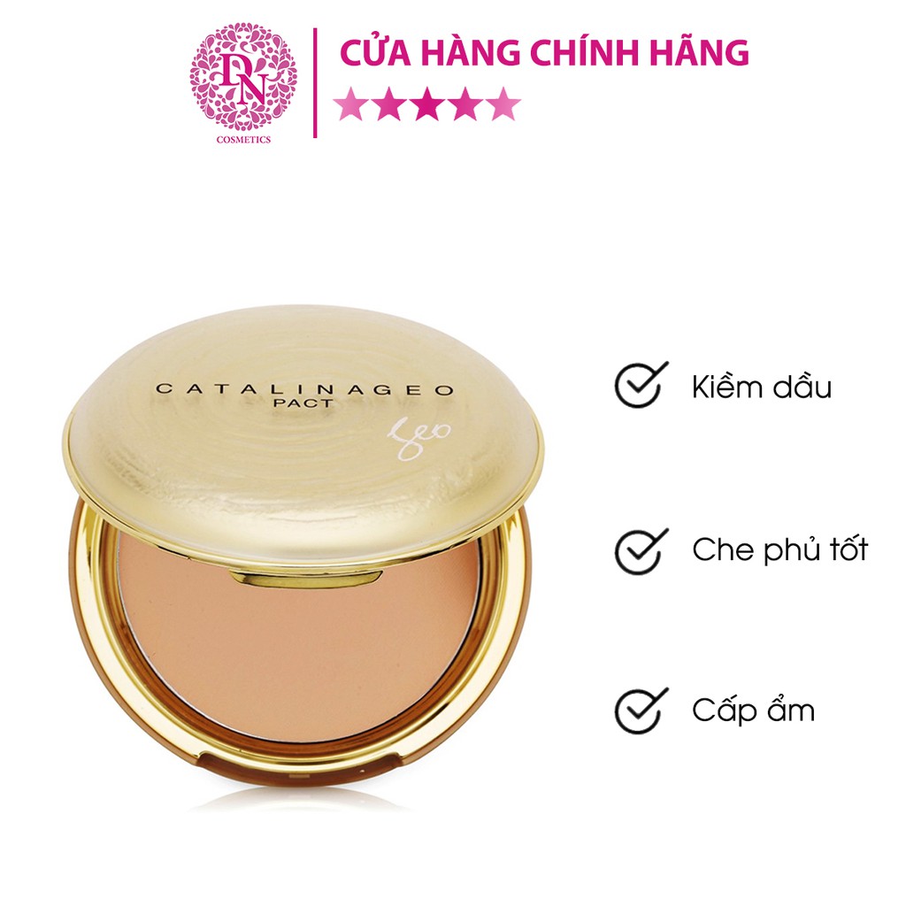 Phấn phủ Geo Lamy vàng siêu mịn Catalina Golden Pact Hàn Quốc (Vàng) 22g