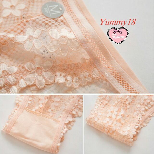 Quần chip ren hoa nổi dây hông sexy 2201