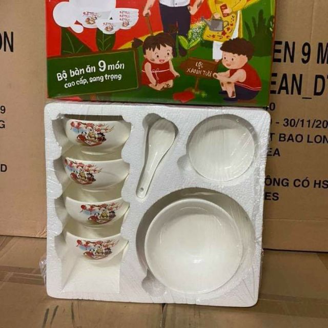 Bộ bát 9 món cao cấp- hàng km omo