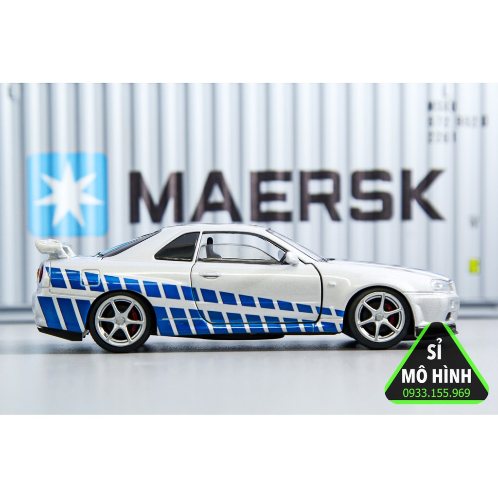 [ Sỉ Mô Hình ] Mô hình xe đua Nissan Skyline GTR phim Fast and Furious 1:32