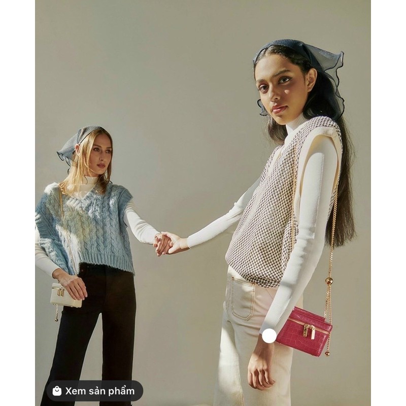 Túi p.e.d.rio hộp vanity da vân Pinky | BigBuy360 - bigbuy360.vn