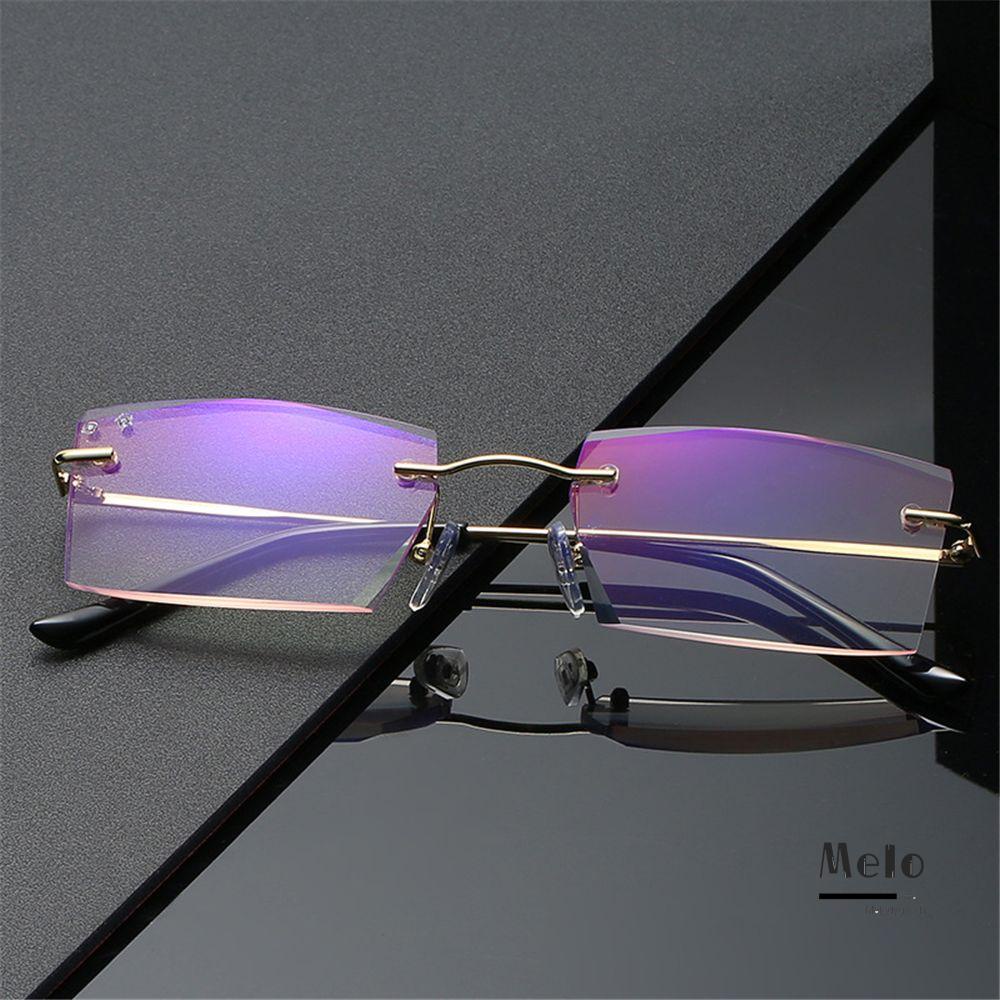 Kính Đọc Sách Không Gọng Chống Tia Uv / Ánh Sáng Xanh / Ánh Sáng Xanh Trong Suốt Thời Trang Cho Nữ