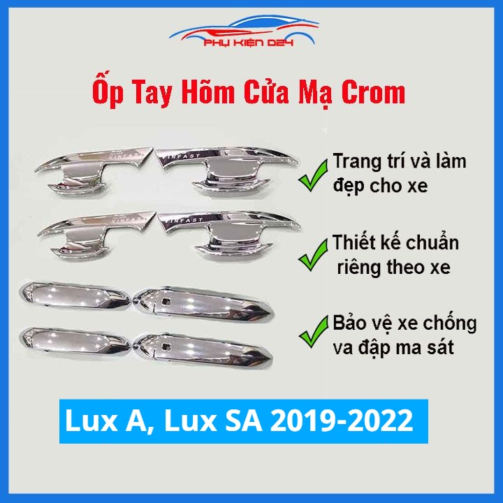 Ốp tay hõm Vinfast Lux A , Lux SA 2019-2020-2021-2022 mạ Crom