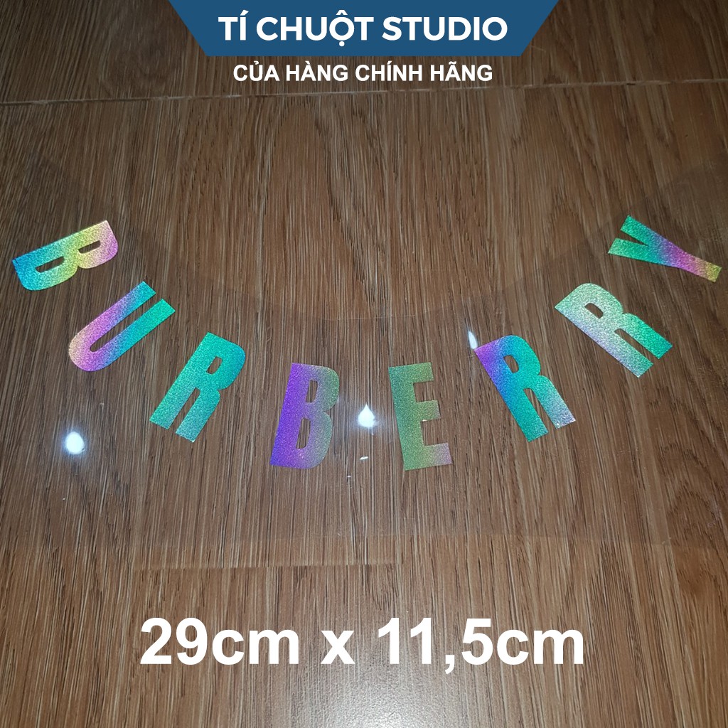 Sticker decal phản quang 7 màu, miếng dán phản quang ép nhiệt in áo lv (louis) - Tí Chuột Studio