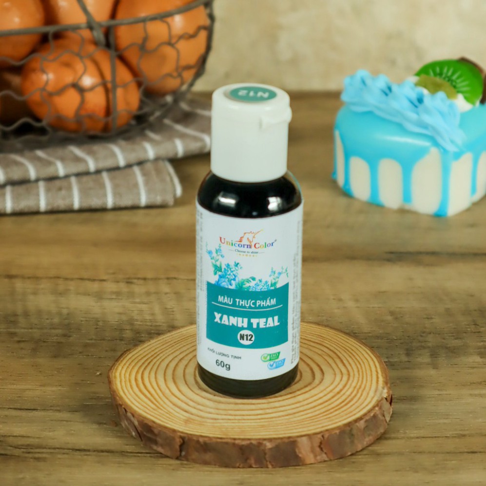 Màu thực phẩm 60g - Xanh teal (Syrup color Teal) - Unicorn color