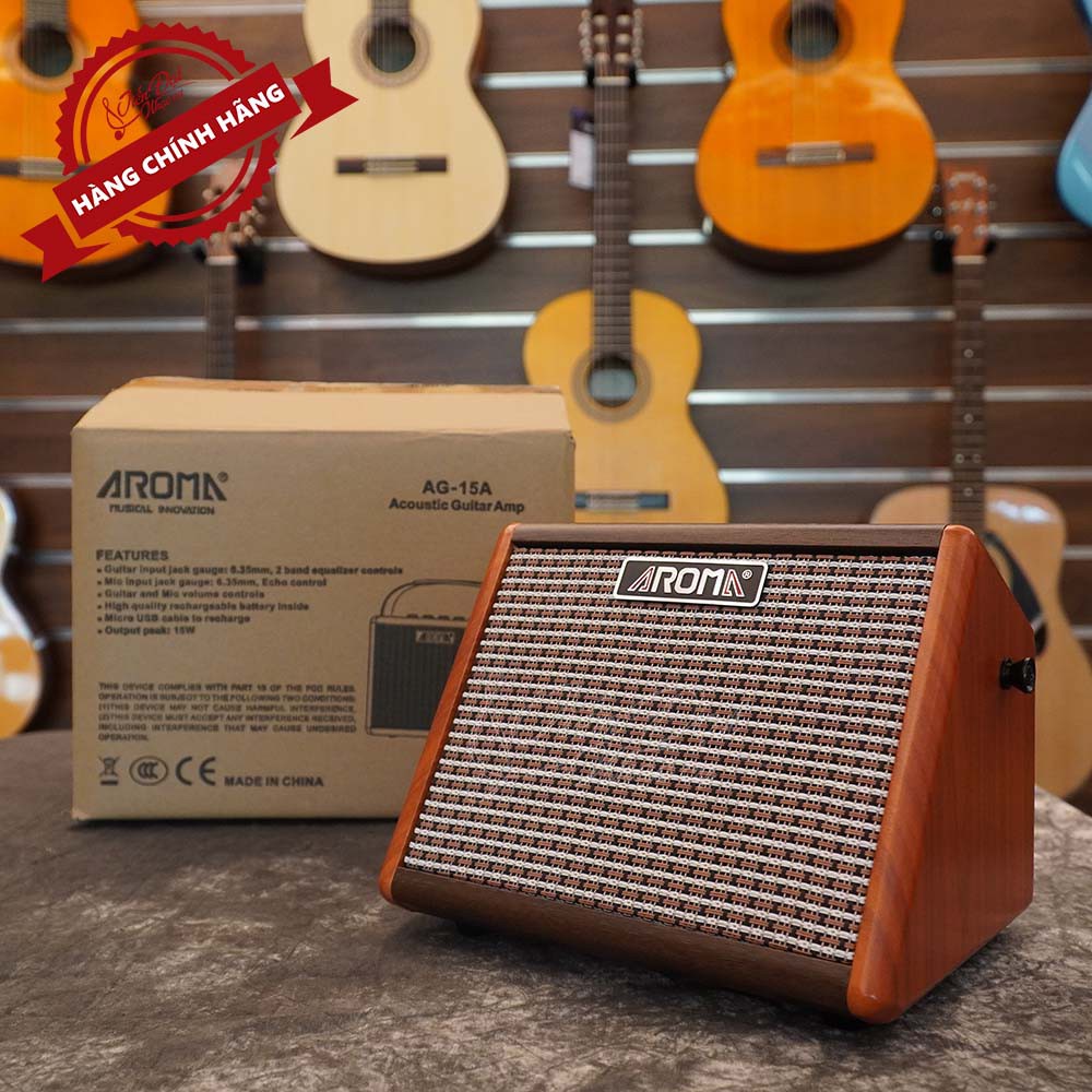 Ampli/ Amply/ Âm ly Guitar AROMA AG-26A , Loa Ampli Guitar Kêt Nối Bluetooth - Nhập Khẩu Chính Hãng