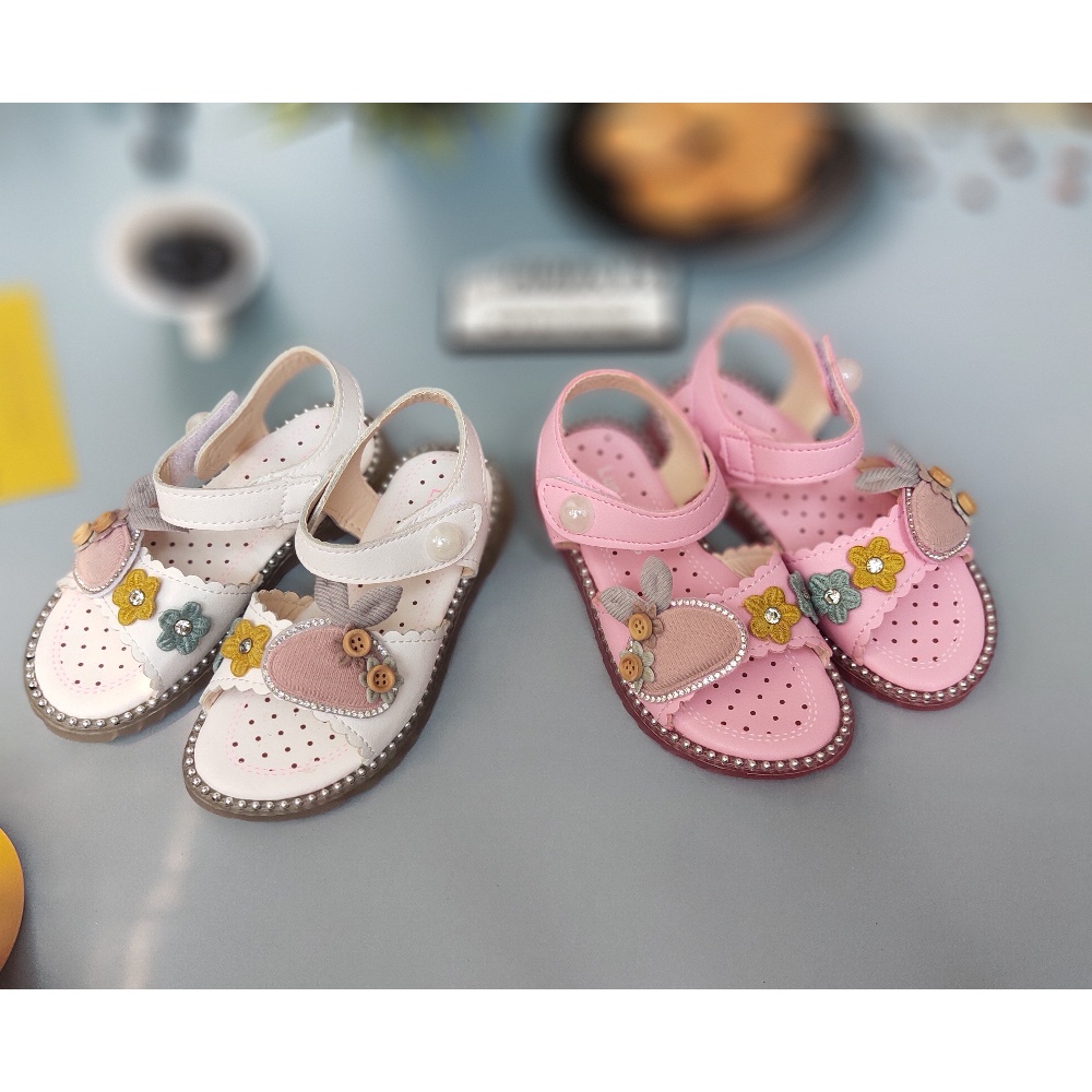 Dép sandal cho bé gái hình tai thỏ dể thương ANkids 611