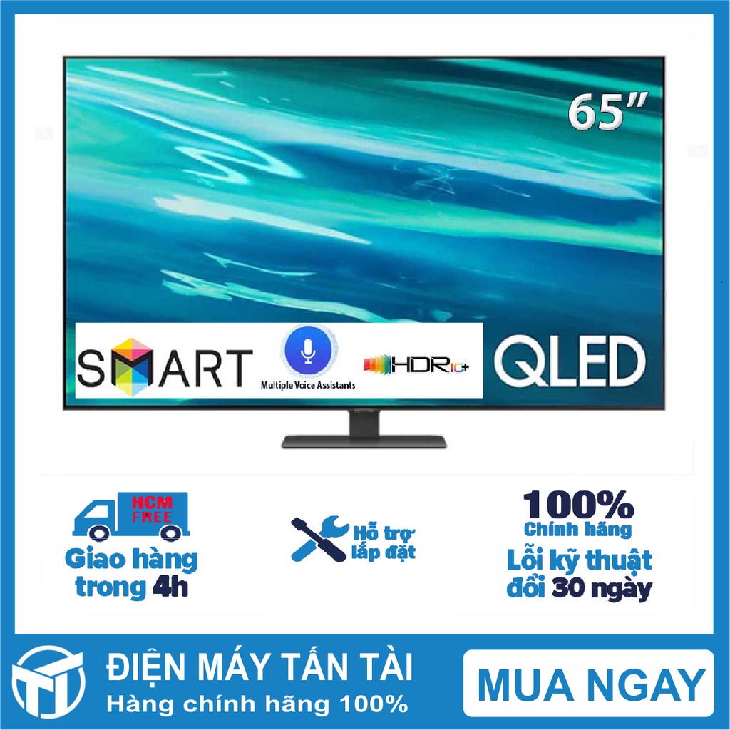 QA65Q80AA Smart Tivi QLED 4K 65inch Samsung QA65Q80A 2021, Hệ điều hành TizenOS 6.0, Remote thông minh,GIAO MIỄN PHÍ HCM