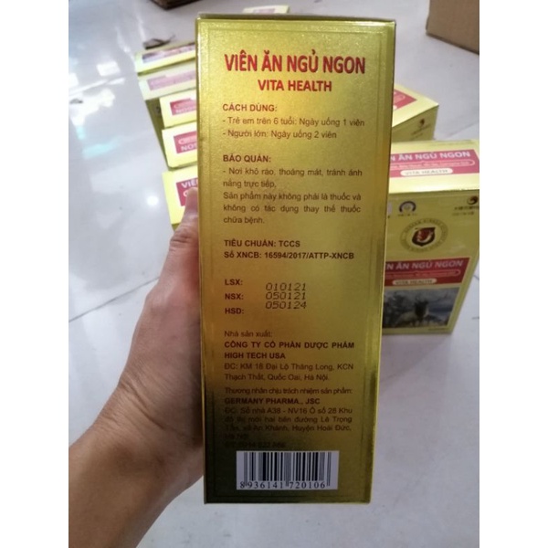 Viên uống - ăn ngủ ngon Vitahealth Bồi bổ sức khoẻ, dưỡng tâm an thần, giảm stress.