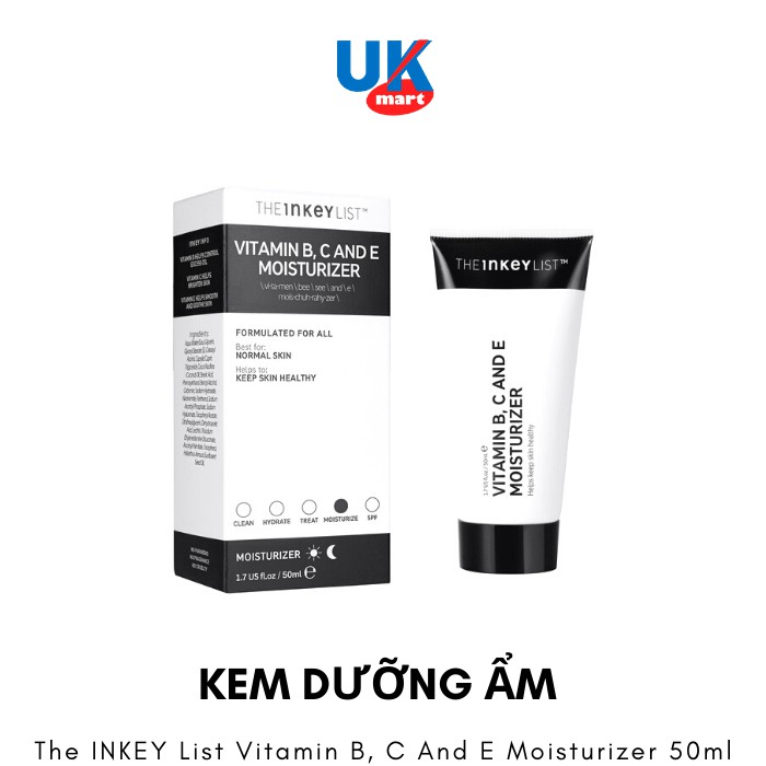 Kem Dưỡng Ẩm The INKEY List Vitamin B, C And E Moisturizer 50ml