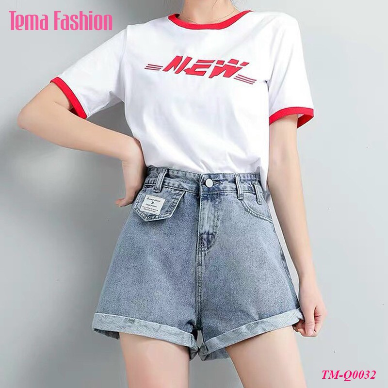 [Mã WASTMAY giảm 15% tối đa 30K đơn 150K] Quần short jean nữ TEMA - Quần short nữ jean cách điệu gấu xắn siêu đẹp | BigBuy360 - bigbuy360.vn