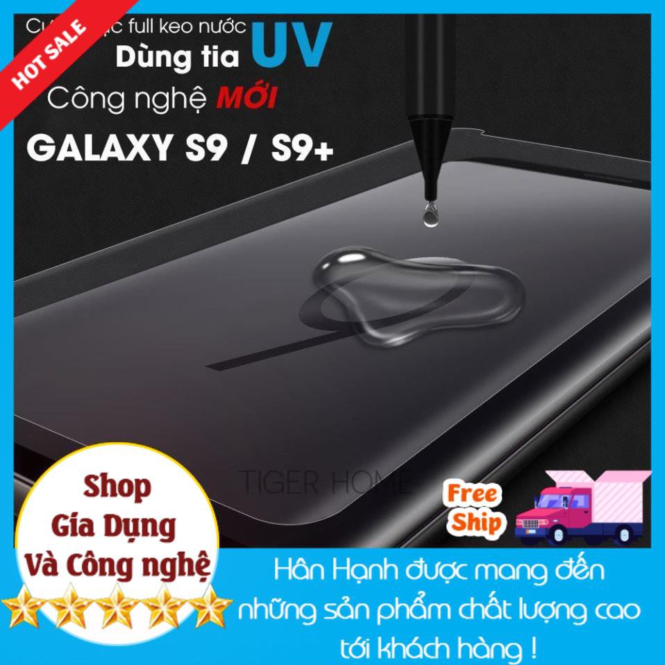 ||Bán lẻ rẻ như Buôn||  Kính cường lực full Màn Hình keo nước UV Samsung S9 - uv2 New 2021