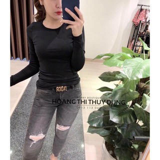 Áo thun gân tay dài ôm body