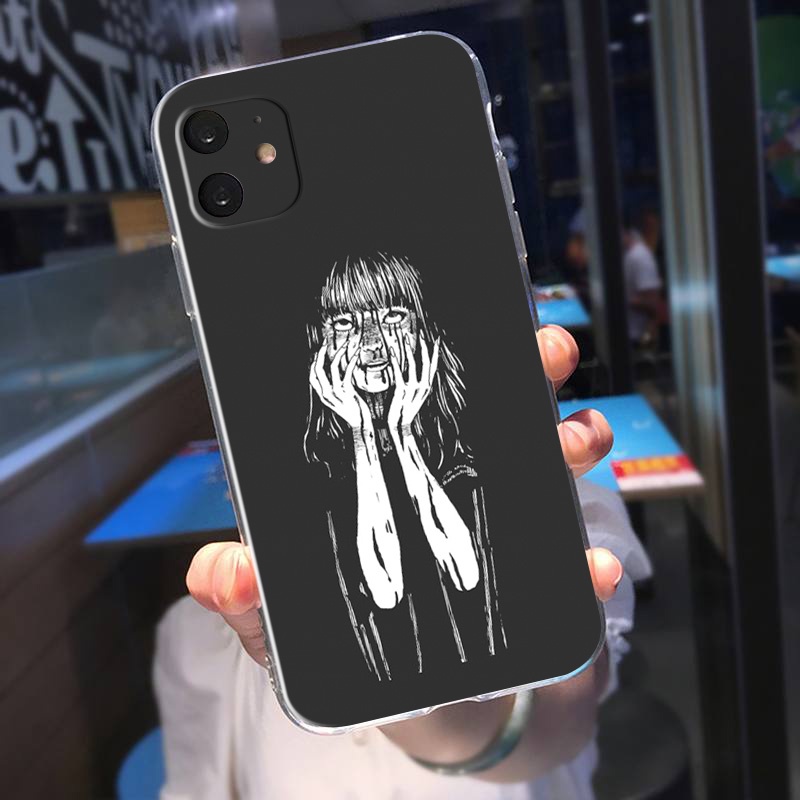 Ốp Điện Thoại Silicon Mềm Trong Suốt Hình Cô Gái Anime Kinh Dị Nhật Bản Cho Xiaomi Redmi 6 6A 7 7A 8 8A 9 9A 9C S2 ZP56