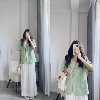 Áo dạ blazer cộc tay nhiều màu Samhyewear