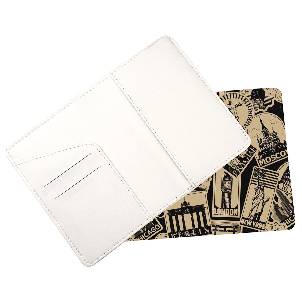 Bao Da Hộ Chiếu TRAVELUST - Passport Cover Holder - Ví Đựng Passport KỲ QUAN THẾ GIỚI Độc Lạ - TRAVEL THE WORLD - LT078