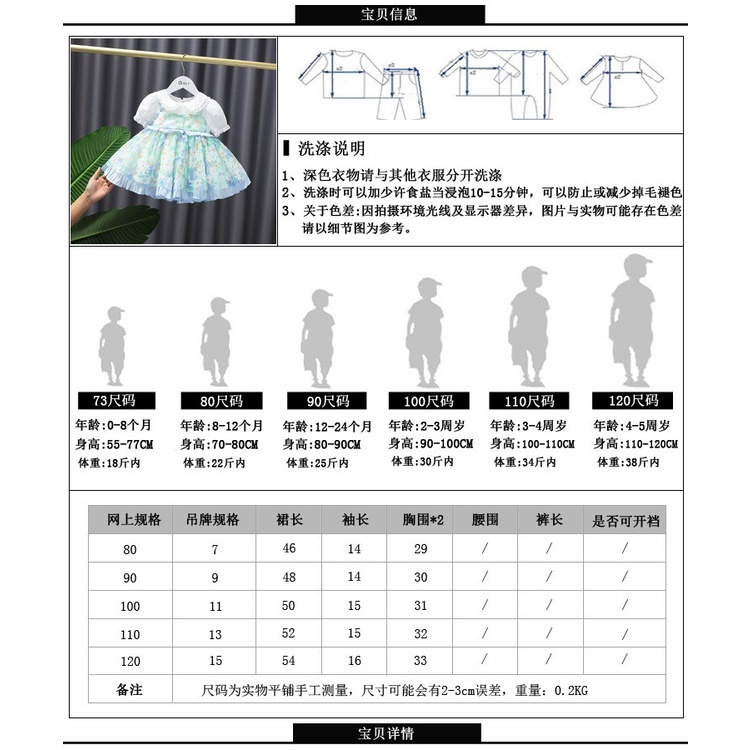 Đầm Tay Ngắn Cổ Peter Pan In Họa Tiết Phong Cách Lolita Thời Trang Mùa Hè Cho Bé Gái E21247