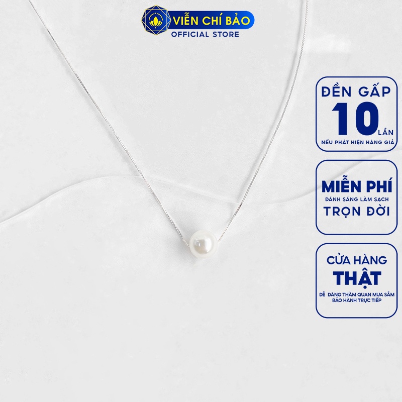 Dây chuyền bạc nữ Hạt châu bạc 925 thời trang phụ kiện trang sức nữ Viễn Chí Bảo D400247X