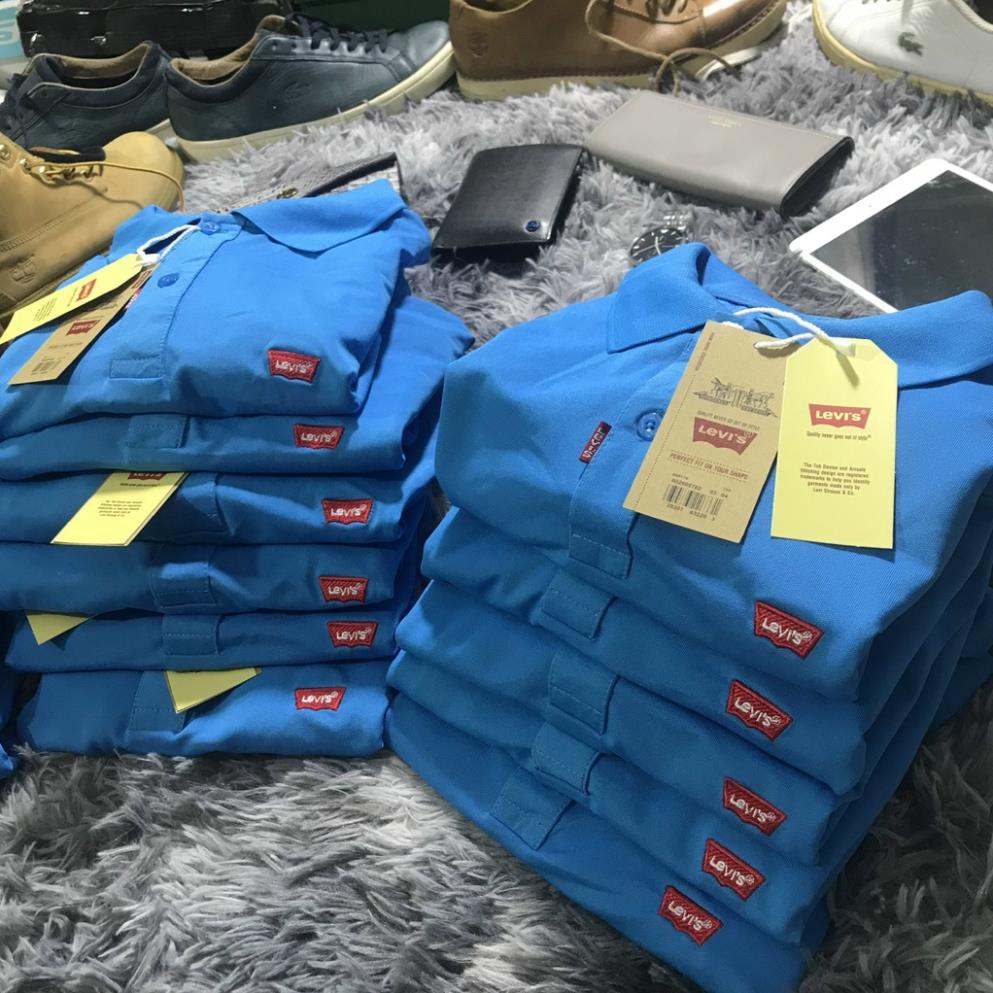 Levis USA áo thun polo nam tay ngắn cổ bẻ vải cá sấu Lacoste co giãn 4 chiều cao cấp dệt bo vi tính form slim fit Đẹp