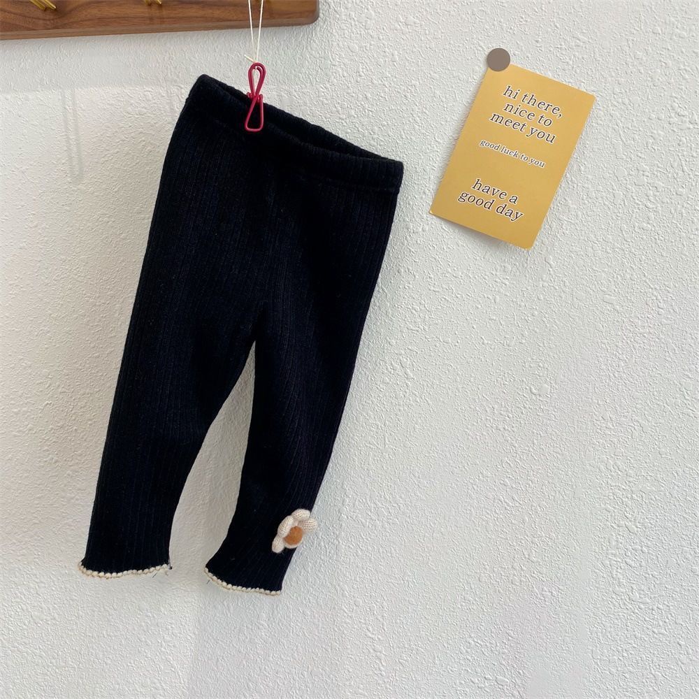 Quần legging vải lông cừu một lớp thời trang thu đông phong cách Hàn Quốc mới 2021 cho bé gái