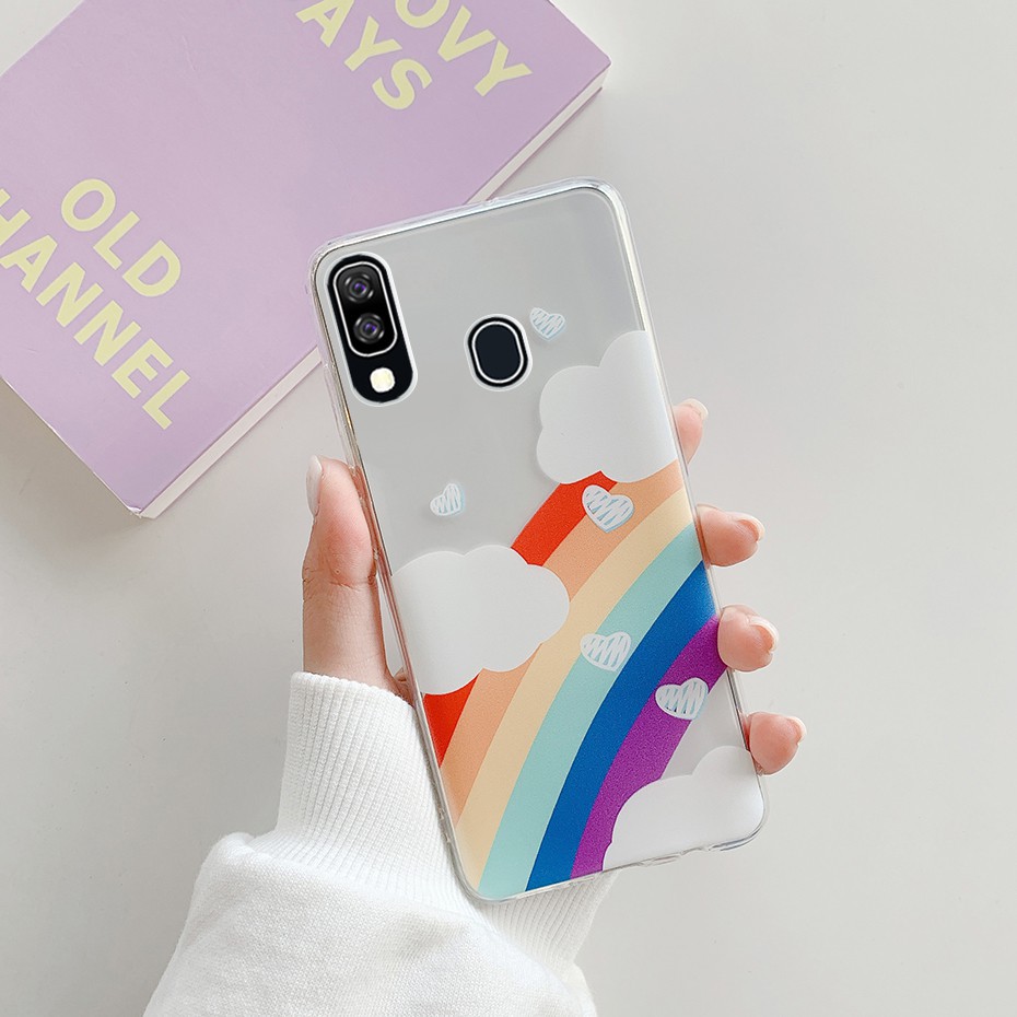 Ốp điện thoại TPU silicone dẻo in họa tiết hoạt hình đáng yêu dành cho Samsung Galaxy A20E A202 A202F