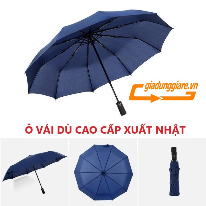 Ô dù tự động mở và gấp bằng nút bấm  loại 10 nan rộng 115 cm - giadunggiare.vn