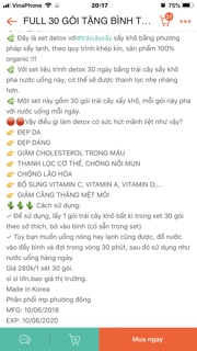 Set detox thanh lọc cơ thể