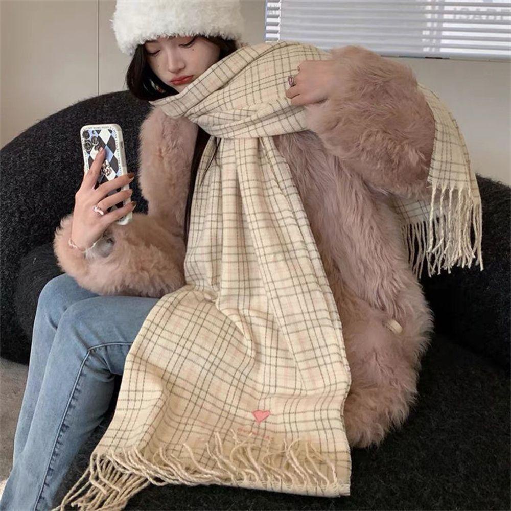 Taylor1 Khăn Choàng Cổ Kẻ Sọc Dày Dặn Mềm Mại Ngọt Ngào Thời Trang Mùa Đông Cho Nữ