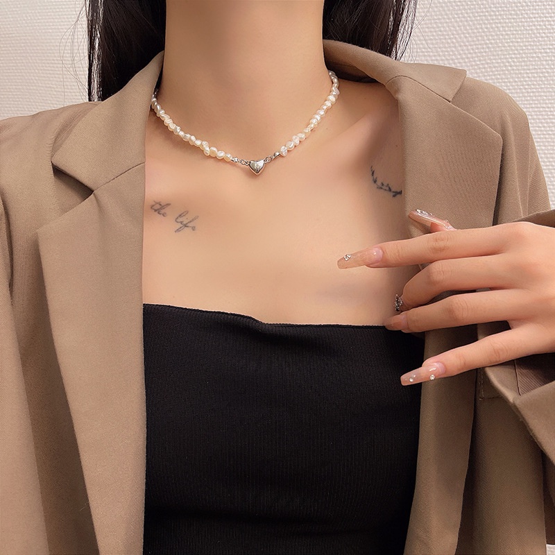 Vòng cổ Đính Ngọc Trai Nhân Tạo Phong Cách Harajuku Mới