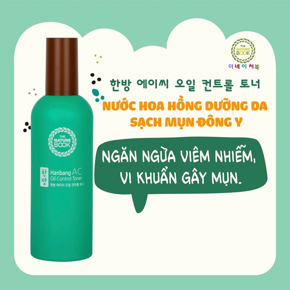 Nước Hoa Hồng Dưỡng Da Sạch Mụn Đông Y Hàn Quốc - Hanbang AC Oil Control Toner