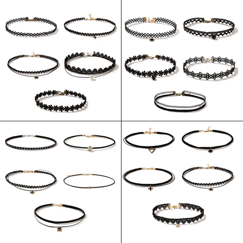 Bộ 5 vòng cổ choker phong cách hợp thời trang cho bé gái