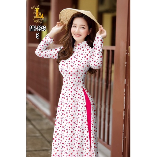 Vải áo dài hoa nhí