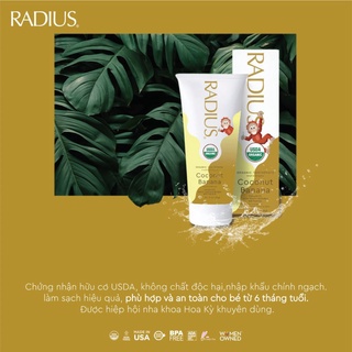Kem đánh răng hữu cơ Radius Cho bé