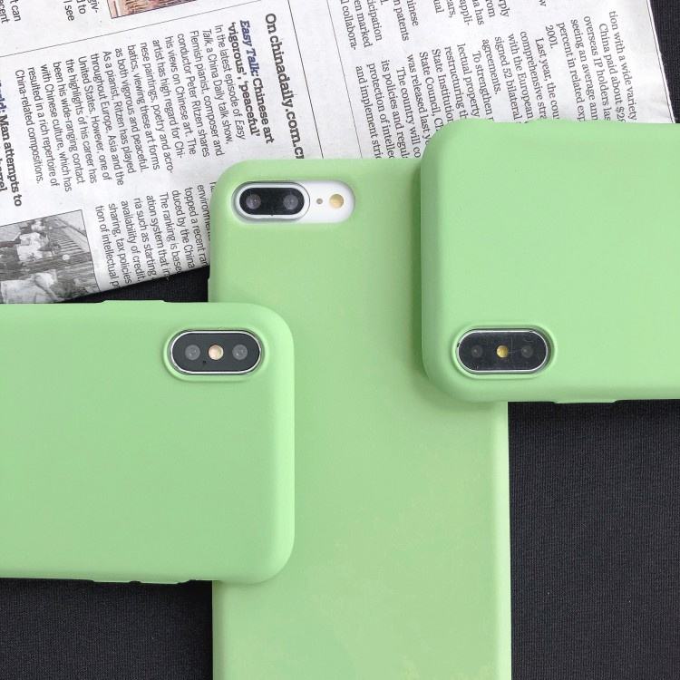 vivo 1808 1811 1820 1812 1807 1817 1801 1819 1806 1818 1816 1802 1814 1804 1805 1851 1815 Matcha green mobile phone case Simple frosted solid color mobile phone case TPU silicone anti falling soft shell