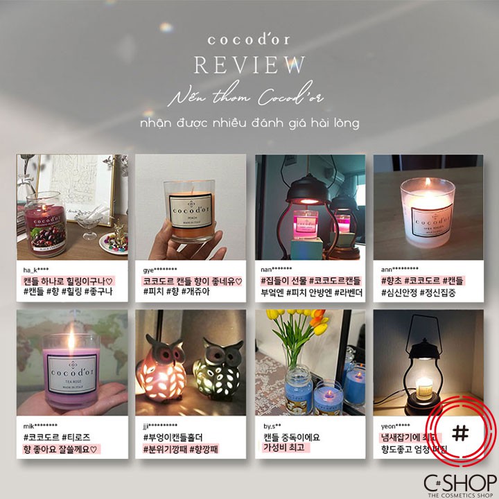 Nến Thơm Cao Cấp Hương Hoa Của Ý COCOD'OR Exclusive Fragrance Candle_Mỹ Phẩm Hàn Quốc chính hãng