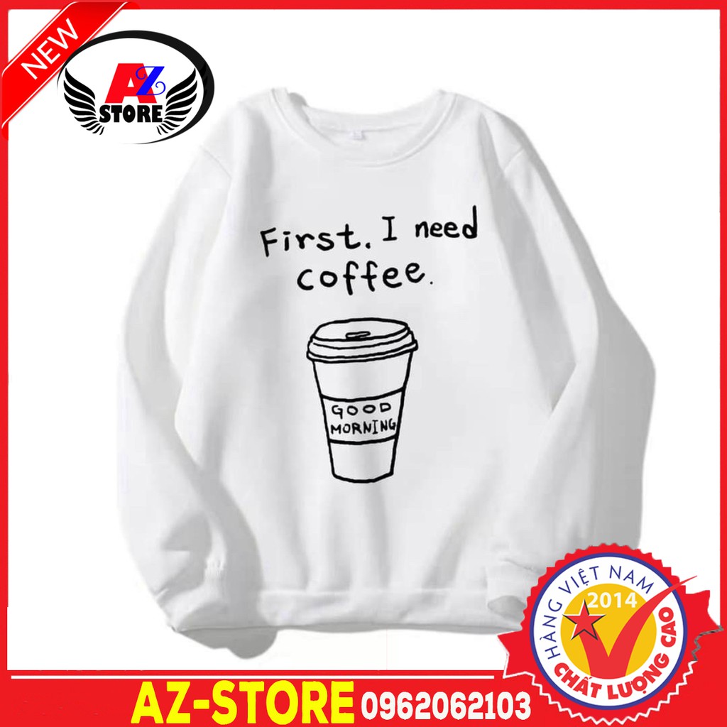 (FREESHIP) ❤ ÁO SWEATER IN LY COFFEE SIÊU DỄ THƯƠNG (mới ra lò) | BigBuy360 - bigbuy360.vn