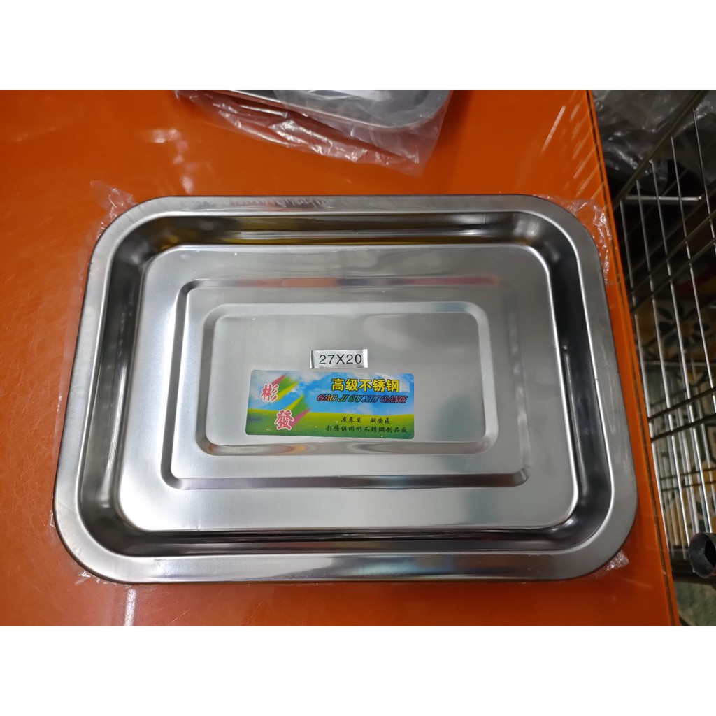 Khay inox sâu 2 nhiều kích thước