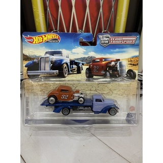 Xe mô hình đồ chơi bánh cao su hotwheels 1:64 premium - team transport - 32 ford - speed waze