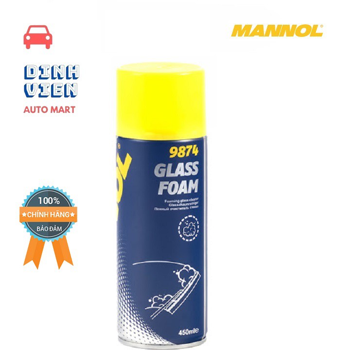 Dung Dịch Tẩy Ố Kính Ô Tô MANNOL Glass Foam 9874 450ml – DV AUTOMART