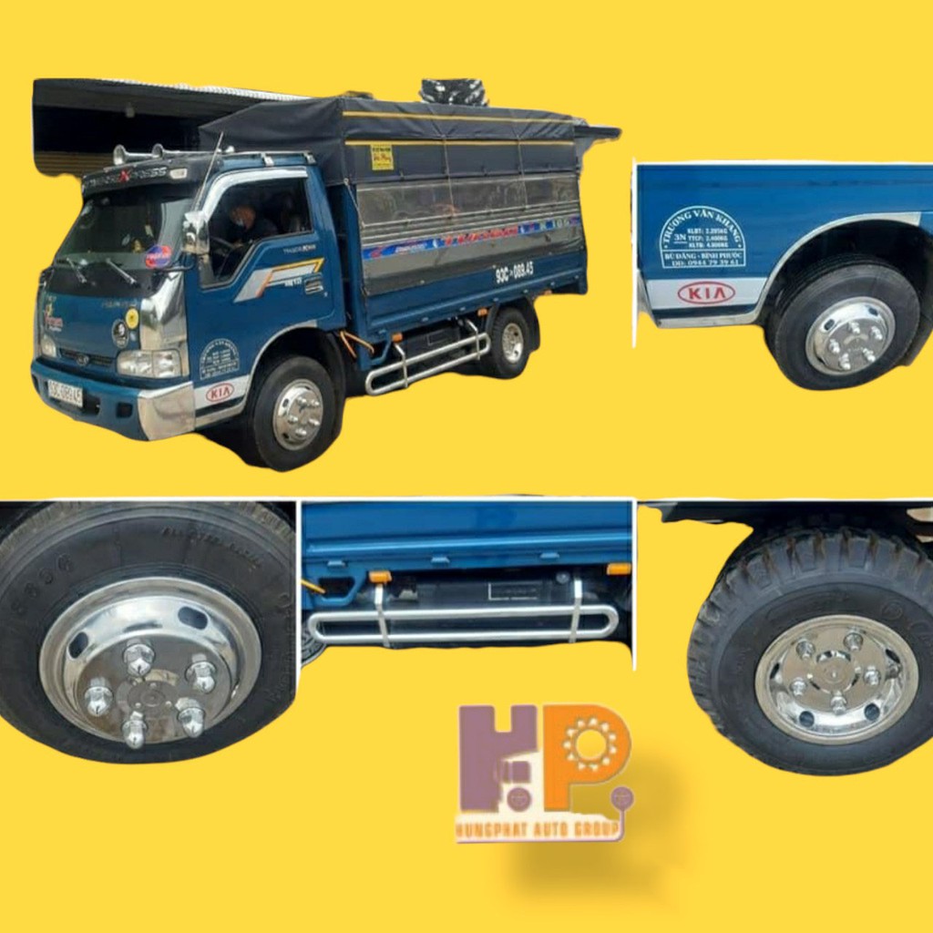 Ốp Chụp Mâm Inox Cho Xe Tải K250, N250, K165, K3000, K2700