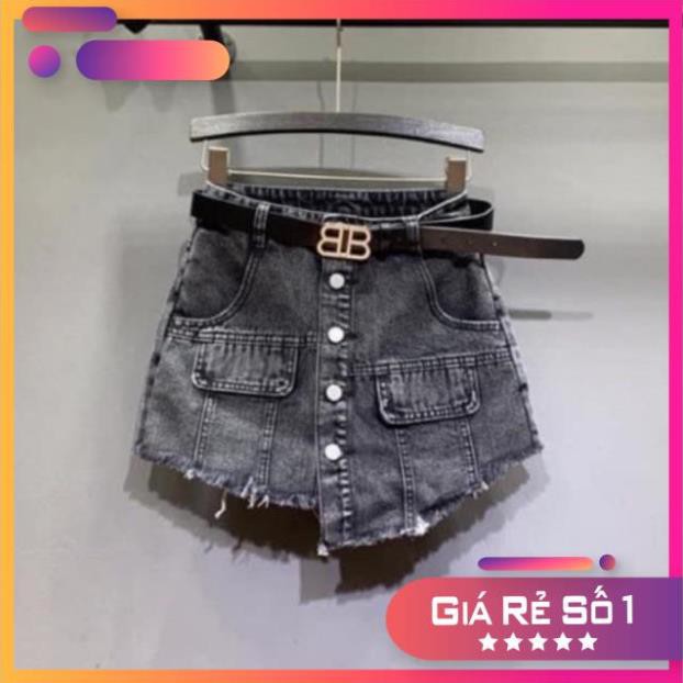 [BÁN LẺ GIÁ SỈ] Quần giả váy bò xám khói / xanh nhạt