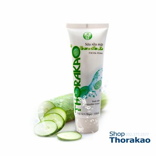 Sữa Rửa Mặt Sữa Tươi Dưa Leo Thorakao 100g . Cân bằng độ ẩm, giúp da mềm mại, phù hợp da thường, da nhờn