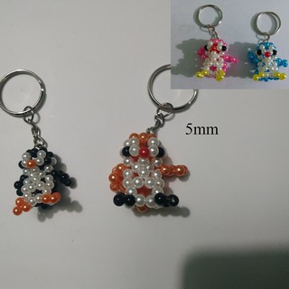 Móc khóa chim cánh cụt nhỏ hạt cườm