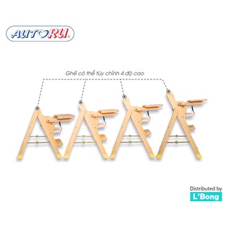 Ghế Gỗ Ăn Bột Autoru Cho Bé