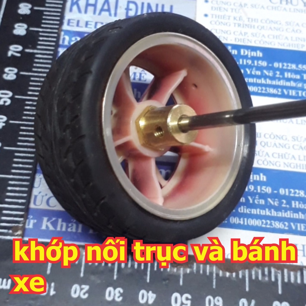 2 cái chốt, Đầu nối dùng đê nối bánh xe với trục, loại trục 3mm 4mm 5mm 6mm 7mm 8mm kde2954