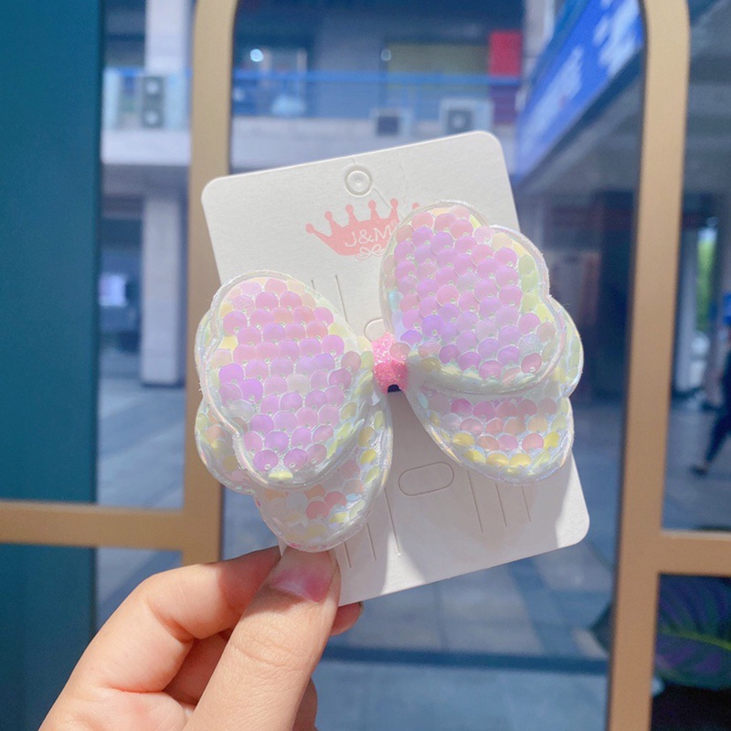 Kẹp Tóc Nơ Đính Kim Sa Lấp Lánh Cho Bé Giá Rẻ